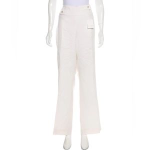 Escada crisp white wool pants